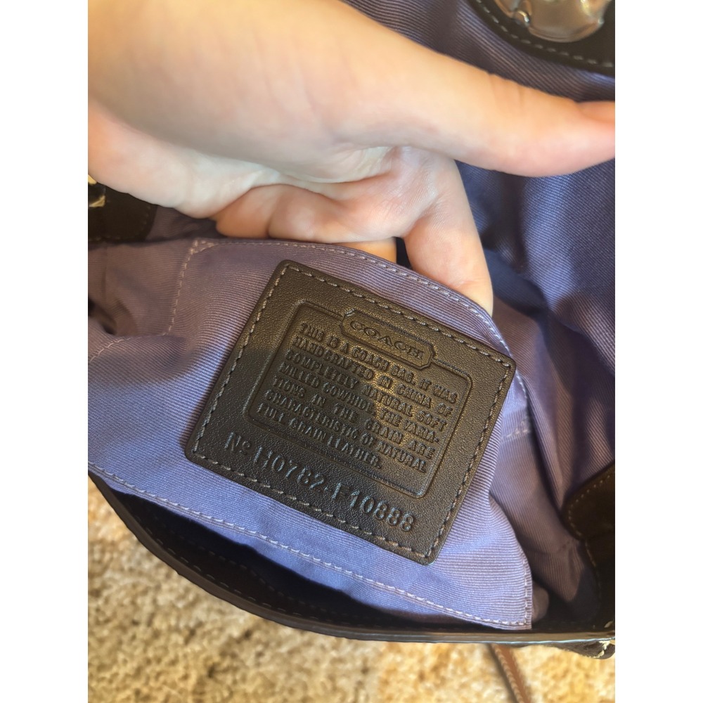 Coach Legacy Crossbody Brown Pebbled Leather Turnlock Flap Bag 10888 Vintage Y2K - Picture 6 of 8
